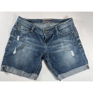 Women's Blue Denim Shorts Size 11 Wallflower Authentic